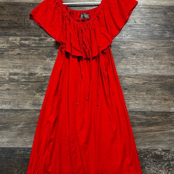Michael Stars Dresses & Skirts - Michael Stars Red Off-Shoulder Dress